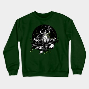 Odin and the wood-firing rifle Crewneck Sweatshirt